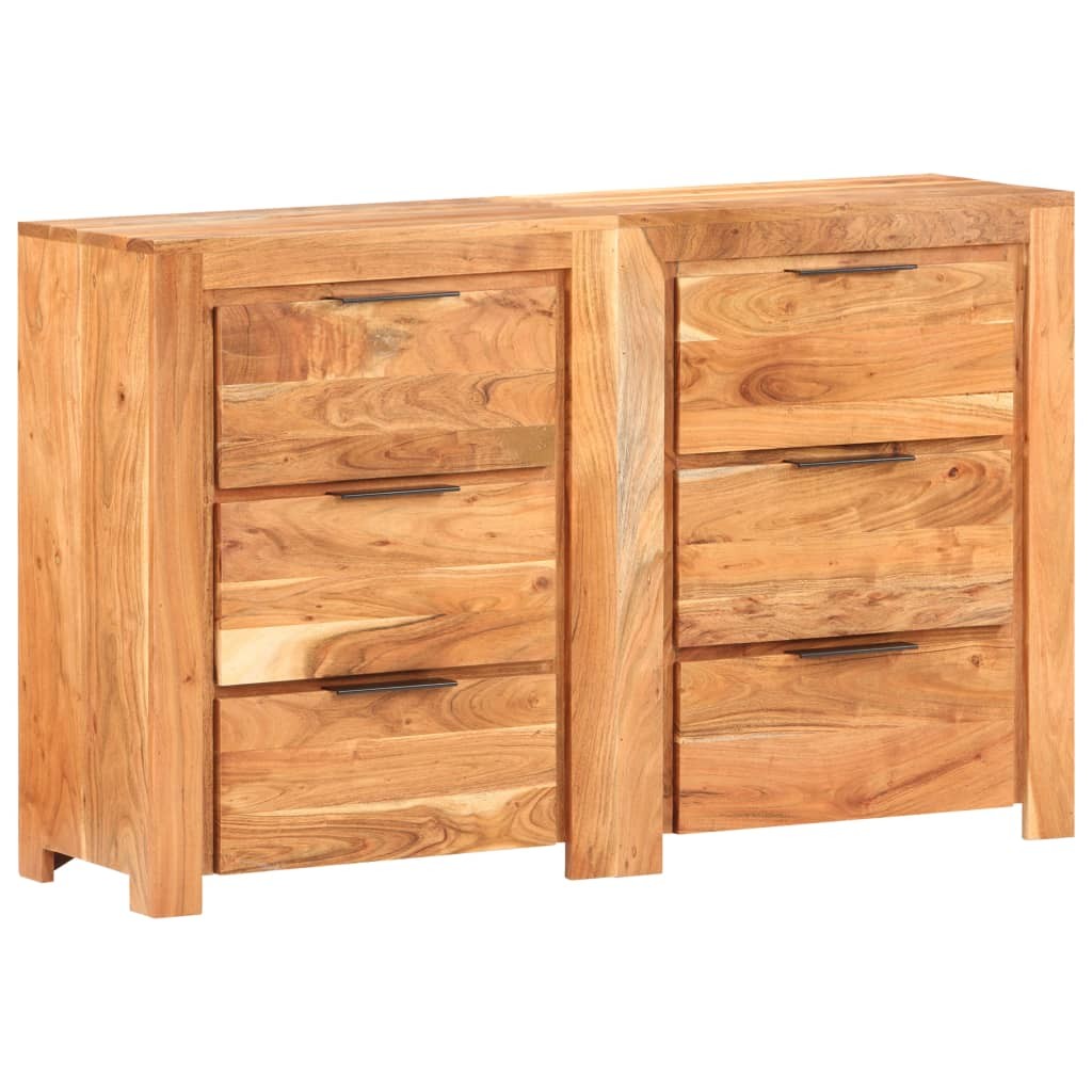 Drawer Cabinet 118x33x75 cm Solid Acacia Wood